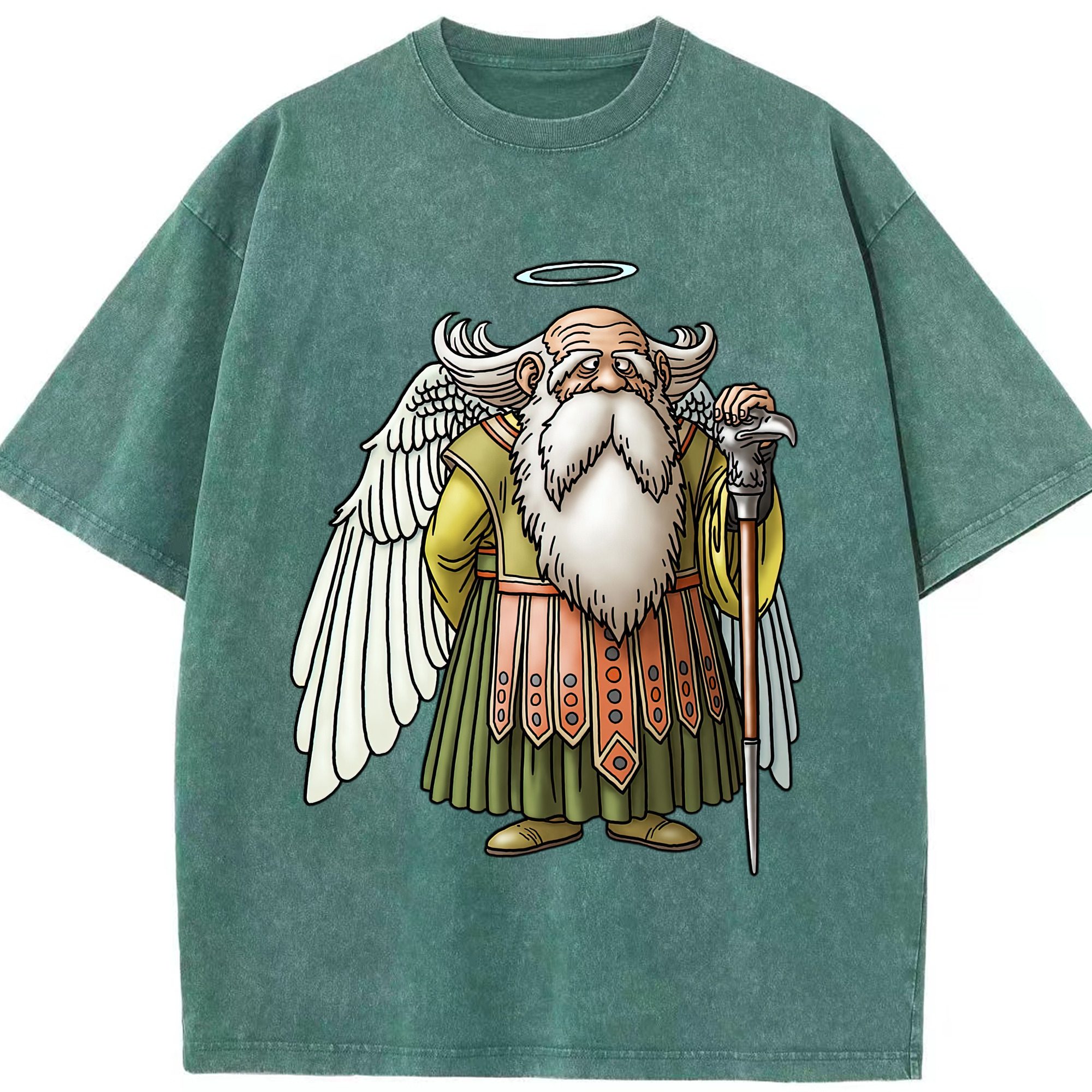 （画像用） ドラゴンクエスト Doragon Kuesuto Dragon Quest 綿100% ヴィンテージ風 半袖Tシャツ（フロントプリント）